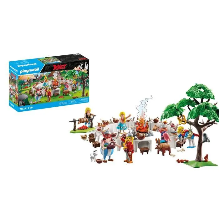 Playmobil 71827 - Le banquet du village Astérix avec personnage, figurine de la bande dessinée, 159 pièces, à partir de 5 ans