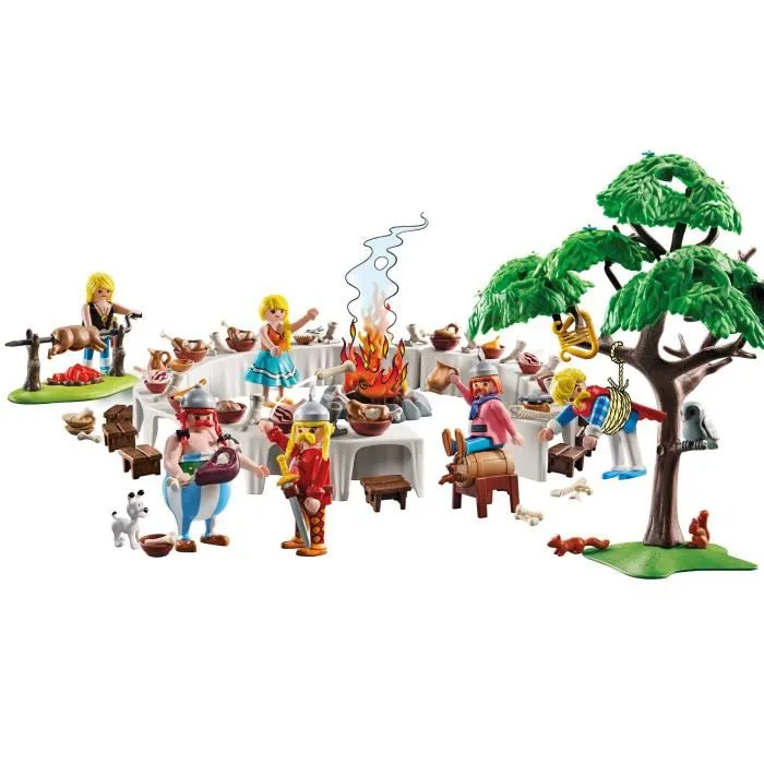 Playmobil 71827 - Le banquet du village Astérix avec personnage, figurine de la bande dessinée, 159 pièces, à partir de 5 ans