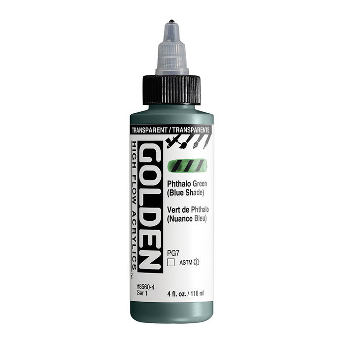Golden Couleurs Acryliques Transparentes High Flow ThaloVert (Bleu) 118 ml Golden Couleurs Acryliques Transparentes High Flow ThaloVert (Bleu) 118 ml