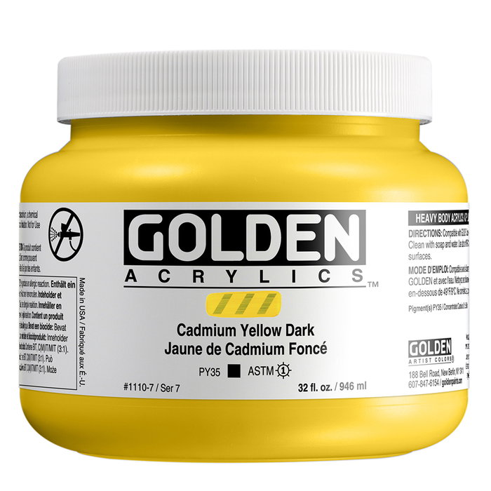 Golden Heavy Body Jaune Cadmium Foncé 946 ml Golden Heavy Body Jaune Cadmium Foncé 946 ml