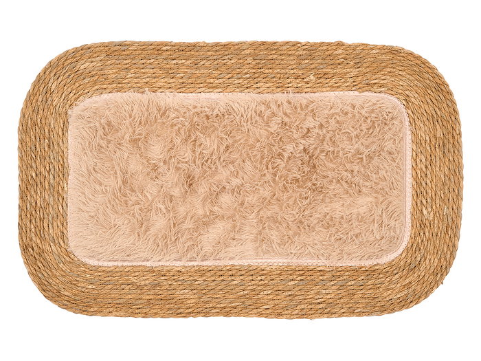 GIFTDECOR Tapis rectangulaire en jute antidérapant Beige-Naturel 80x50cm GIFTDECOR Tapis rectangulaire en jute antidérapant Beige-Naturel 80x50cm