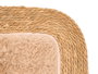 GIFTDECOR Tapis rectangulaire en jute antidérapant Beige-Naturel 80x50cm