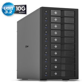 Fantec MB-X10U31H Boîtier pour 10x 3,5 pouces SATA
