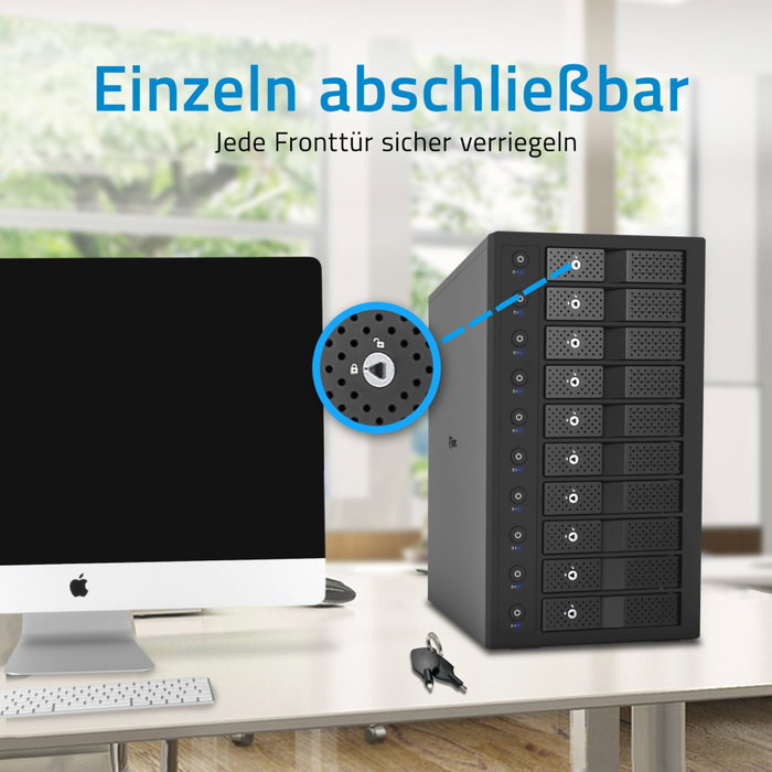 Fantec MB-X10U31H Boîtier pour 10x 3,5 pouces SATA