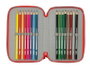 Safta Plumier Triple 37 Pièces pour Crayons - Dimensions : 12,5 x 19,5 x 5,5 cm