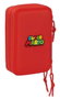Safta Plumier Triple 37 Pièces pour Crayons - Dimensions : 12,5 x 19,5 x 5,5 cm