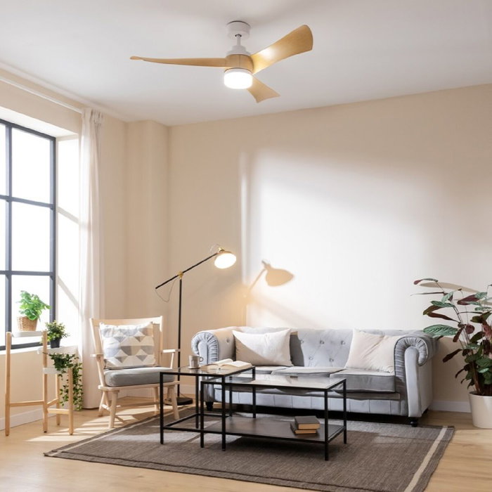 Ventilateur de Plafond Cecotec EnergySilence Aero 5280 LightWood 18 W 40 W Ø 132 cm Bois