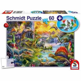 Schmidt Spiele Puzzle Dinosaures avec 12 figurines