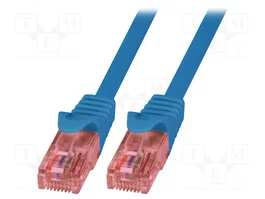 LOGILINK Cordon de raccordement Cat 6 U/UTP bleu 1,5 m RJ45