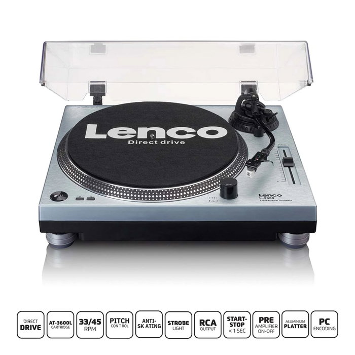 Lenco L-3809ME Silver Lenco L-3809ME Silver