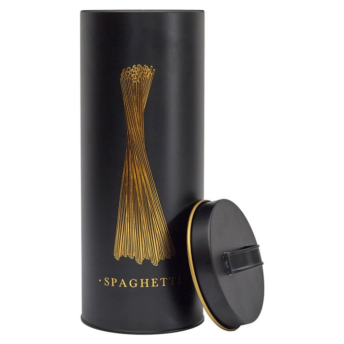 Cook Concept Bocal en métal Spaghetti noir mat et doré