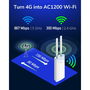 Cudy Routeur 4G LTE Cat 6 Wi-Fi AC1200 Gigabit pour Extérieur avec Antennes