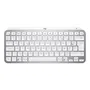 Logitech MX Keys Mini - Clavier sans fil AZERTY rétroéclairé, forme ergonomique, gris clair