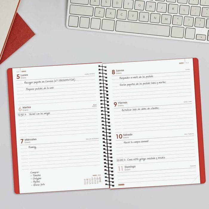 Agenda Finocam MY Rouge A5 15,5 x 21,2 cm 2026