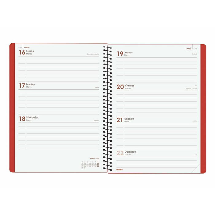 Agenda Finocam MY Rouge A5 15,5 x 21,2 cm 2026