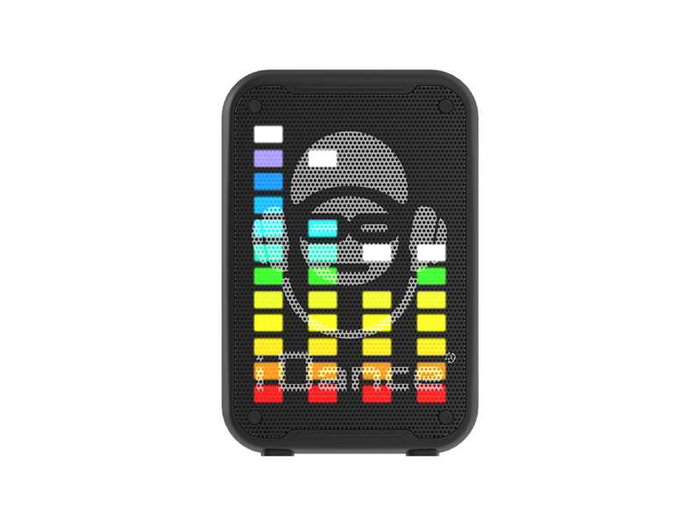 iDance KX200 - Système de karaoké avec 2 microphones sans fil, lumières disco et haut-parleur Bluetooth - Dimensions 35.6x24.2x18.5 cm - Version anglaise