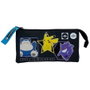 CYP BRANDS Portatout Triple Pokemon - Sac multi-compartiments avec fermetures éclair métal pour cartes, 23 x 12 x 3 cm