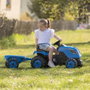 Smoby Tracteur à pédales Farmer XL Bleu avec Remorque
