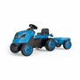 Smoby Tracteur à pédales Farmer XL Bleu avec Remorque