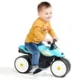 Falk Draisienne moto Street Champion pour enfants 1-3 ans, roues silencieuses, guidon directionnel, Bleu
