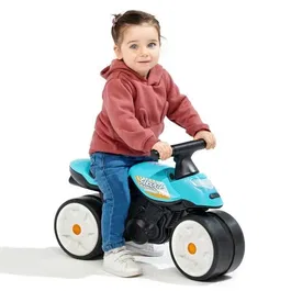 Falk Draisienne moto Street Champion pour enfants 1-3 ans, roues silencieuses, guidon directionnel, Bleu
