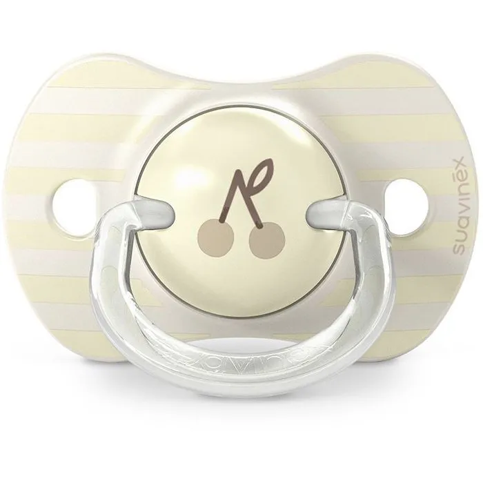 Suavinex - Lot de 2 sucettes Birdies SX Pro, 18 mois et plus, beige, tétrine ergonomique pour développement bucco-dentaire naturel