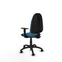 PIQUERAS Y CRESPO Chaise de bureau Algarra, tissu vert pétrole, mécanisme de contact permanent