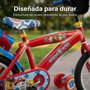 Toimsa Vélo enfant Bicicleta Paw Patrol 14" avec roues stabilisatrices pour enfants de 4 à 6 ans - Rouge