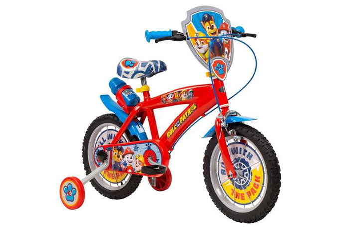 Toimsa Vélo enfant Bicicleta Paw Patrol 14" avec roues stabilisatrices pour enfants de 4 à 6 ans - Rouge Toimsa Vélo enfant Bicicleta Paw Patrol 14" avec roues stabilisatrices pour enfants de 4 à 6 ans - Rouge
