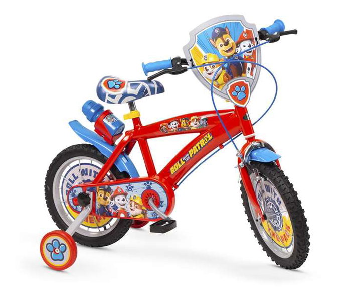 Toimsa Vélo enfant Bicicleta Paw Patrol 14" avec roues stabilisatrices pour enfants de 4 à 6 ans - Rouge Toimsa Vélo enfant Bicicleta Paw Patrol 14" avec roues stabilisatrices pour enfants de 4 à 6 ans - Rouge