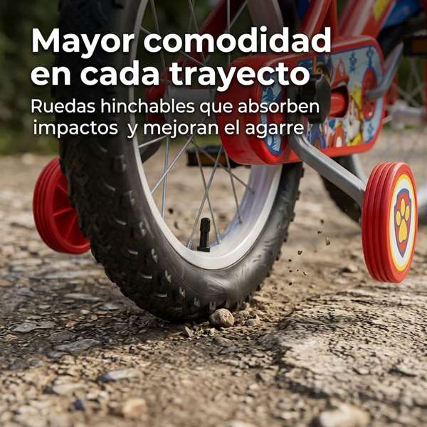 Toimsa Vélo enfant Bicicleta Paw Patrol 14" avec roues stabilisatrices pour enfants de 4 à 6 ans - Rouge Toimsa Vélo enfant Bicicleta Paw Patrol 14" avec roues stabilisatrices pour enfants de 4 à 6 ans - Rouge