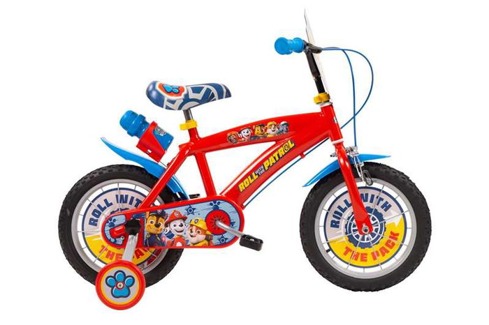 Toimsa Vélo enfant Bicicleta Paw Patrol 14" avec roues stabilisatrices pour enfants de 4 à 6 ans - Rouge Toimsa Vélo enfant Bicicleta Paw Patrol 14" avec roues stabilisatrices pour enfants de 4 à 6 ans - Rouge