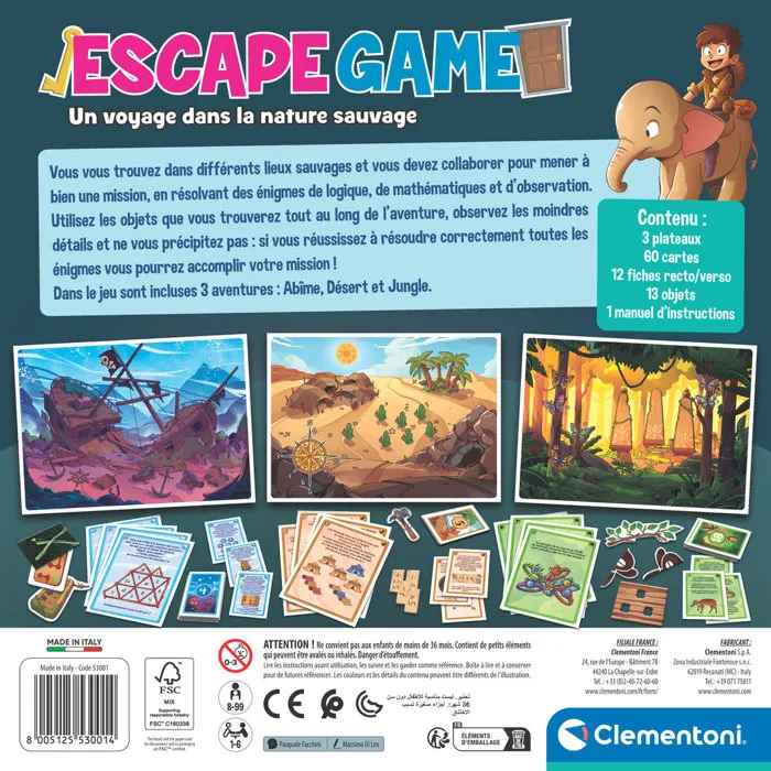 Clementoni Escape Game - Un voyage dans la nature sauvage
