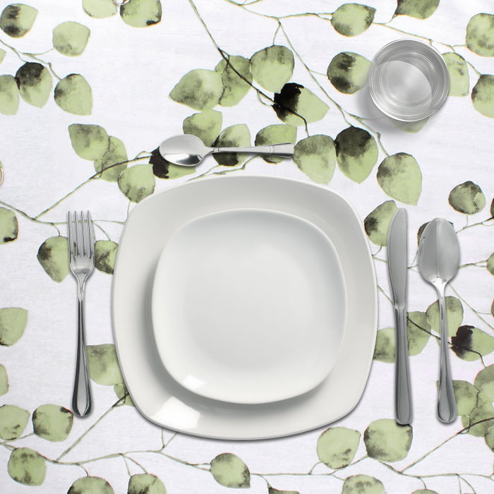 ORYX Nappe Rectangulaire 140 x 250 cm Feuilles Vertes