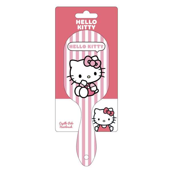 Cerdá - Brosse rectangulaire pour enfant Hello Kitty 10 x 20 x 4 cm - Âge recommandé 3 ans et plus - Fuchsia