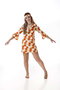 Creaciones Llopis - Costume adulte Hippie, robe à 3 trous, taille S, couleur orange