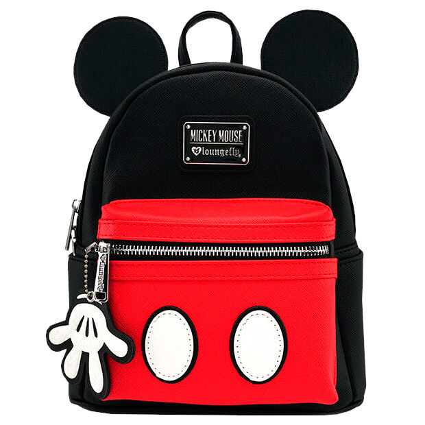 LOUNGEFLY Sac à dos Mickey Disney 27 cm en polyester et simili cuir - 23x27x11 cm