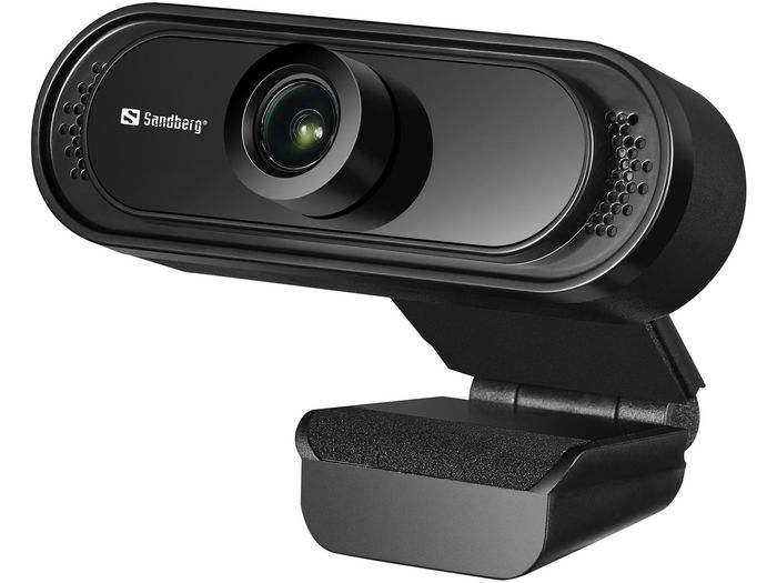 Sandberg USB Webcam 1080P Saver - Caméra Web HD avec Microphone Stéréo pour Réunions en Ligne, Fixation par Pince Sandberg USB Webcam 1080P Saver - Caméra Web HD avec Microphone Stéréo pour Réunions en Ligne, Fixation par Pince