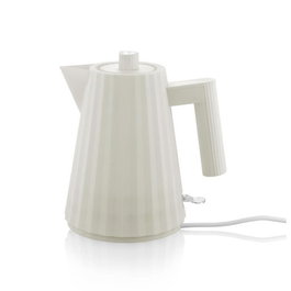 Alessi - Bouilloire électrique MDL06/1 W Plissé - 1 Litre - Conception Michele De Lucchi - Blanche