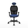 Piqueras Y Crespo Chaise de bureau Jorquera, Bleu marine et Noir, Mécanisme Sincro/Traslack, Cabecero Fijo