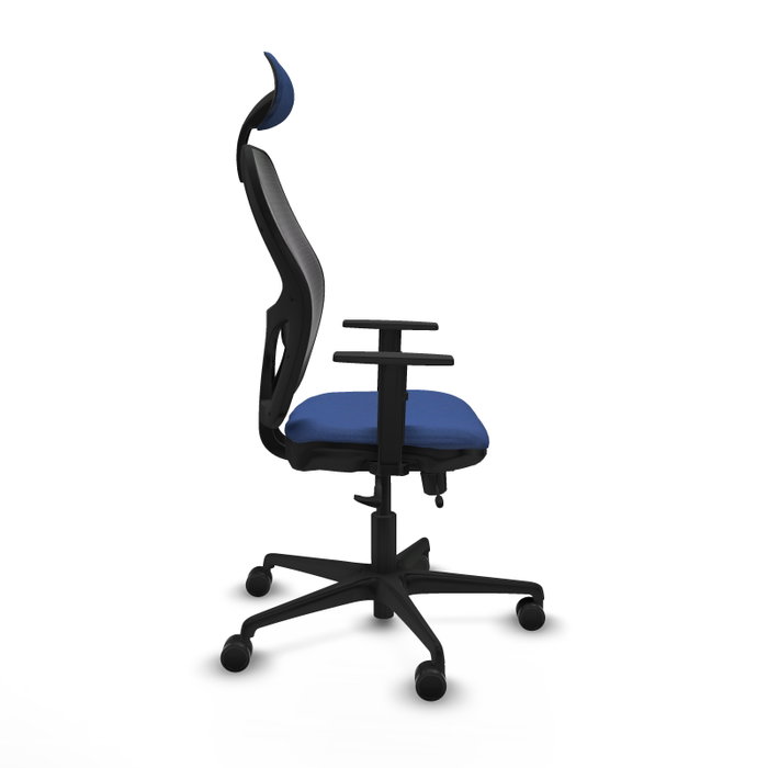 Piqueras Y Crespo Chaise de bureau Jorquera, Bleu marine et Noir, Mécanisme Sincro/Traslack, Cabecero Fijo