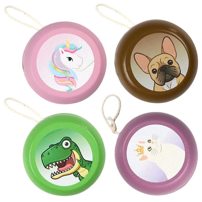 Jeux 2 momes Yoyó en bois avec motifs assortis Jeux 2 momes Yoyó en bois avec motifs assortis