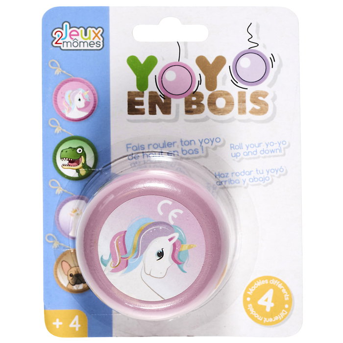 Jeux 2 momes Yoyó en bois avec motifs assortis Jeux 2 momes Yoyó en bois avec motifs assortis