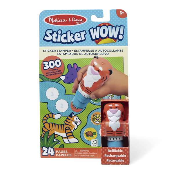 MELISSA&DOUG Sticker WOW! Perros avec tampon Cocoa et cahier d'activités