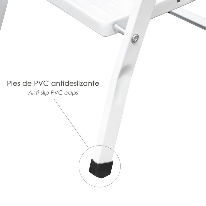 ORYX Escabeau en acier 3 marches pour usage domestique