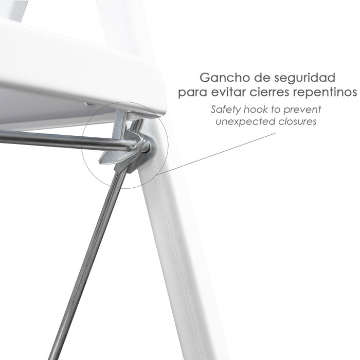 ORYX Escabeau en acier 3 marches pour usage domestique