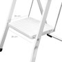 ORYX Escabeau en acier 3 marches pour usage domestique