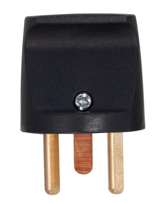 MicroConnect GRUEDBSPS - Fiche électrique EDB mâle, noir, connecteur robuste pour appareils électroniques