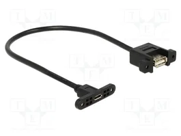 DELOCK Câble USB 2.0 de l'USB A vers Micro USB B, 0,25m, noir