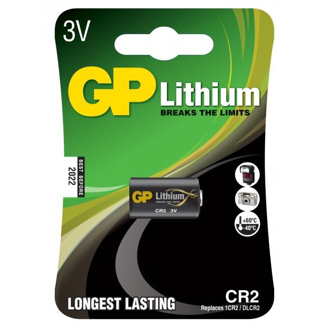 GP Batterie CR2 Lithium, 1 pack - Longue durée de vie 10 ans, Haute performance pour appareils photo, lampes torches, détecteurs GP Batterie CR2 Lithium, 1 pack - Longue durée de vie 10 ans, Haute performance pour appareils photo, lampes torches, détecteurs